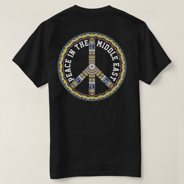 FRIEDEN IM NAHEN OSTEN - GEOMETRISCHE BÜHNE T-Shirt (Design Rückseite)