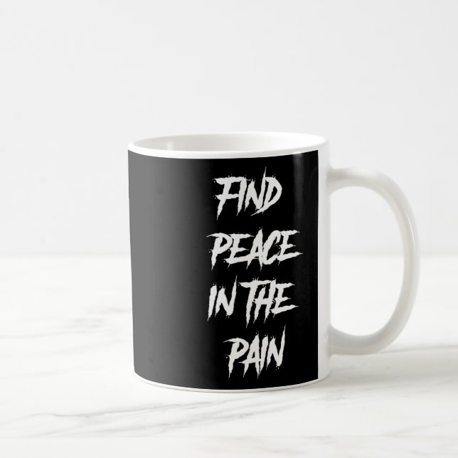 Frieden im Schmerz Psychische Gesundheit Selbstmor Kaffeetasse (Rechts)