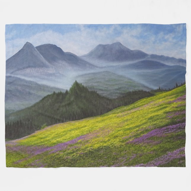 "Frieden im Tal" Fleecedecke (Vorderseite (Horizontal))