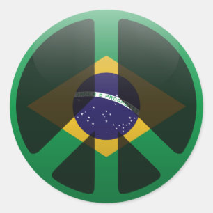 Frieden in Brasilien Runder Aufkleber