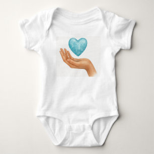Frieden in der Hand Baby Strampler