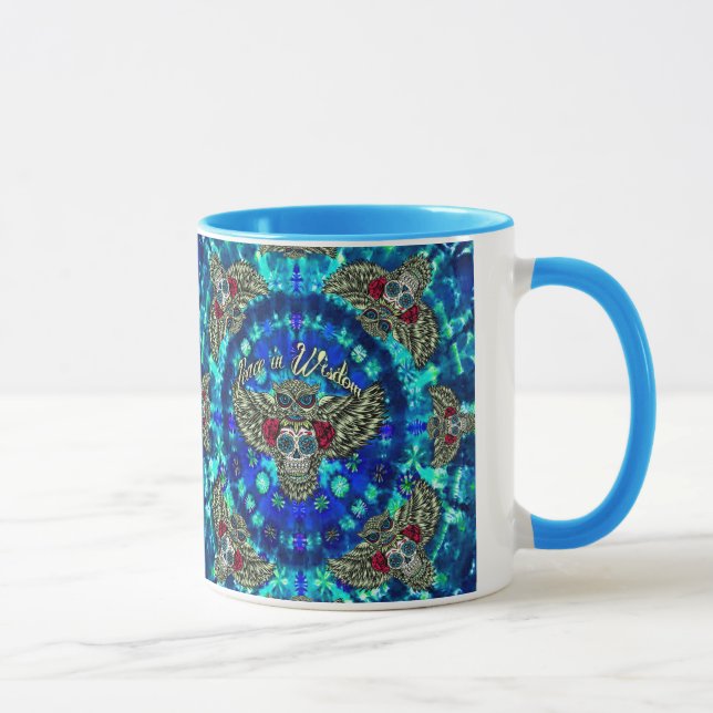 Frieden in der Klugheits-gefärbten Krawatte mit Tasse (Rechts)