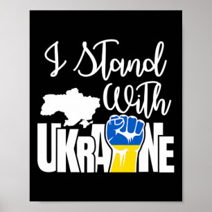 Frieden in der Ukraine Ich stehe hinter der Ukrain Poster