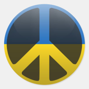 Frieden in der Ukraine Runder Aufkleber