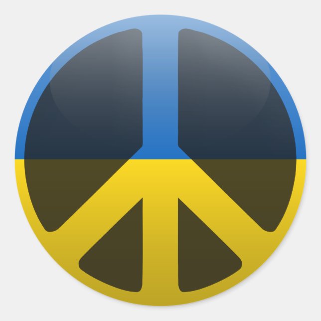 Frieden in der Ukraine Runder Aufkleber (Vorderseite)