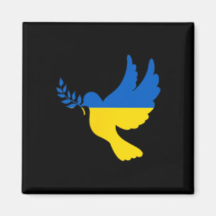 Frieden in der Ukraine Taube. Steh mit der Ukraine Magnet