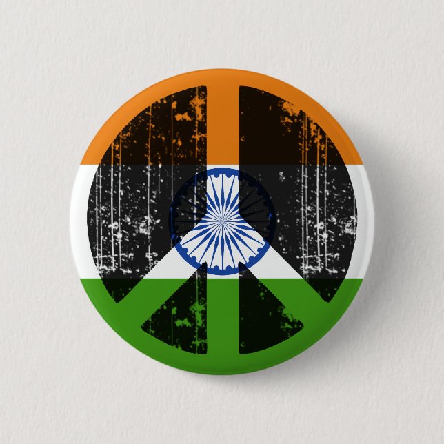 Frieden in Indien Button (Vorderseite)