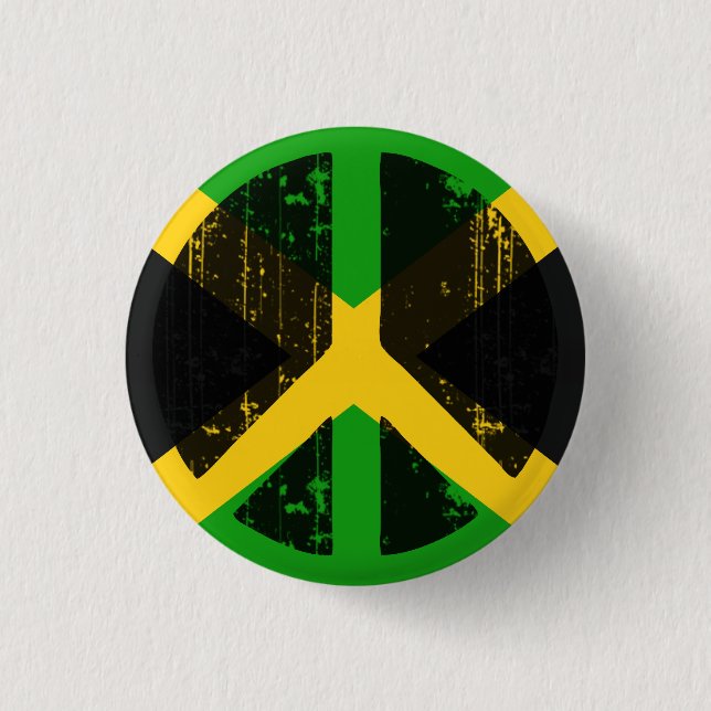 Frieden in Jamaika Button (Vorderseite)