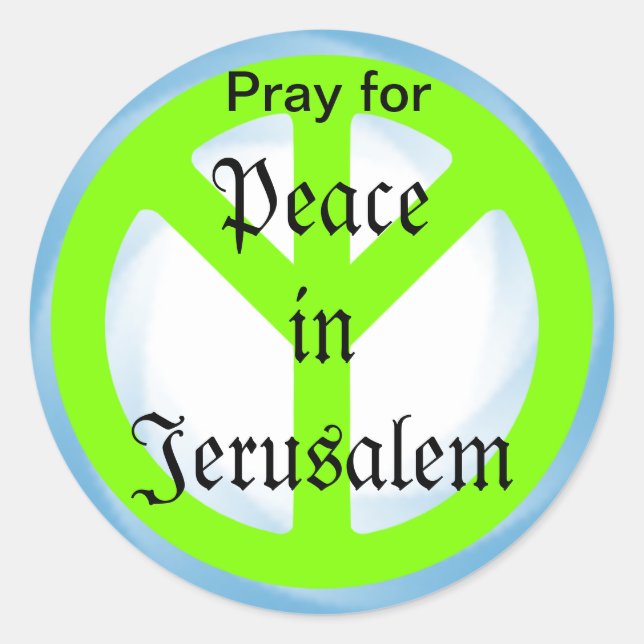 Frieden in Jerusalem-Aufkleber Runder Aufkleber (Vorderseite)