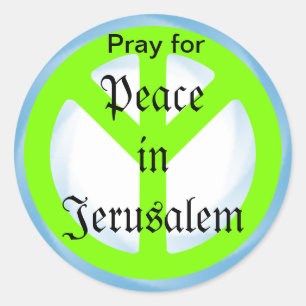 Frieden in Jerusalem-Aufkleber Runder Aufkleber