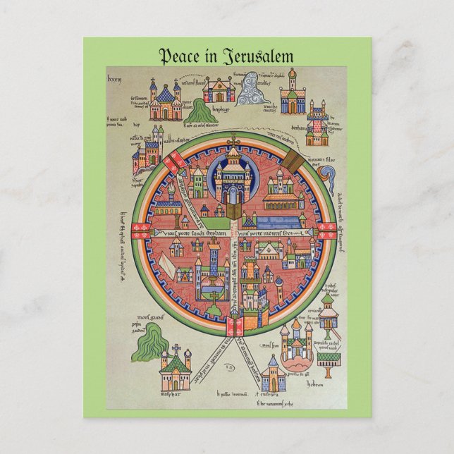 Frieden in Jerusalem Postkarte (Vorderseite)
