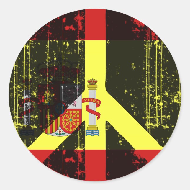 Frieden in Spanien Runder Aufkleber (Vorderseite)