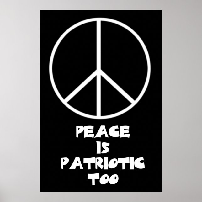Frieden ist auch Patriotisch! Poster (Vorne)