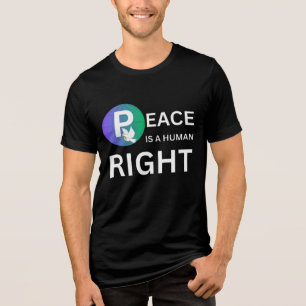 Frieden ist ein Menschenrecht Taube und Erdsymbo Tri-Blend Shirt