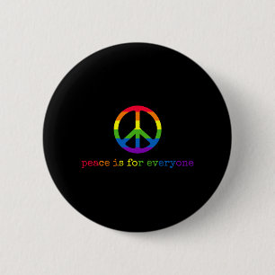Frieden ist für alle - LGBT-Pride-Stil farbenfroh Button