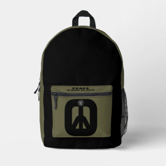 FRIEDEN (IWWN) BEDRUCKTER RUCKSACK