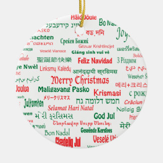 Frieden koexistieren glückliche frohe Weihnachten Keramik Ornament