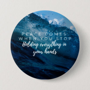 Frieden kommt, wenn... Christliche Typografie Button