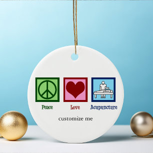 Frieden Liebe Akupunktur Süße Weihnachten Keramik Ornament