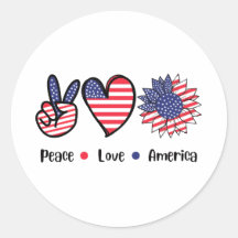Frieden Liebe Amerika Patriotische Flagge