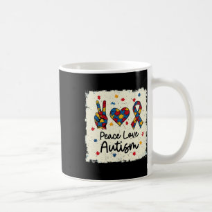 Frieden Liebe Autismus Im April tragen wir Blau fü Kaffeetasse