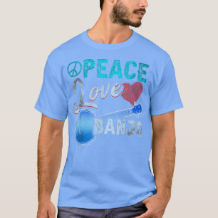 Frieden Liebe Banjo Gitarre Spieler Country Bluegr T-Shirt