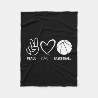Frieden Liebe Basketball lustiger Basketballliebha Fleecedecke