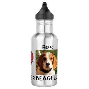 Frieden Liebe Beagles Hunde Liebhaber Edelstahlflasche