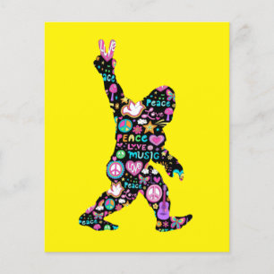 Frieden Liebe Bigfoot Hippie Lustiger Bigfoot Fan  Flyer