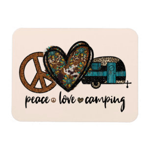 Frieden, Liebe, Camping Magnet