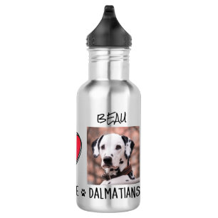 Frieden Liebe Dalmatiner-Hunde-Liebhaber Edelstahl Edelstahlflasche