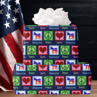 Frieden Liebe Demokrat Esel Weihnachten
