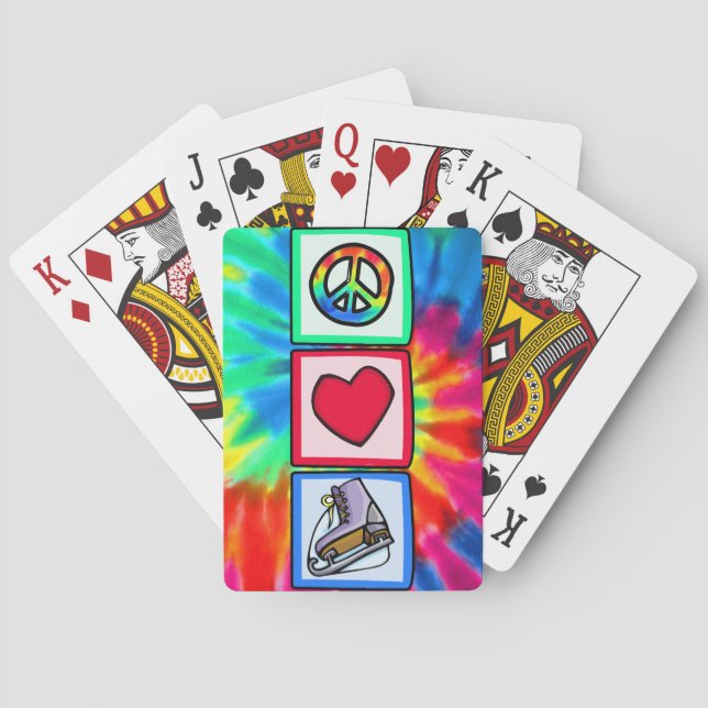 Frieden, Liebe, Eisen, Skate Spielkarten (Rückseite)