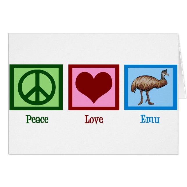 Frieden Liebe Emu (Vorderseite (Horizontal))
