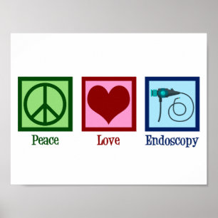 Frieden Liebe Endoskopie Poster