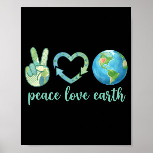 Frieden Liebe Erde ökologisch freundlich Natur Erd Poster