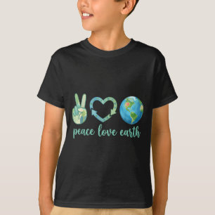 Frieden Liebe Erde ökologisch freundlich Natur Erd T-Shirt