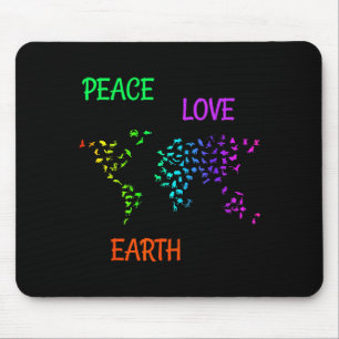 Frieden Liebe Erde Planet Grün Natur Erde schützen Mousepad