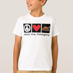 Frieden, Liebe, Erntedank scherzt Wecker-T - Shirt