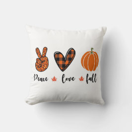Frieden, Liebe, Fall Kissen