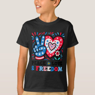 Frieden Liebe Freiheit patriotisch Frieden Liebe F T-Shirt
