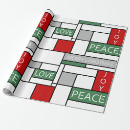 Frieden, Liebe, Freude Geschenkpapier