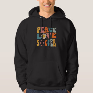 Frieden Liebe Fußball Großartiger Sport Fußball Fa Hoodie