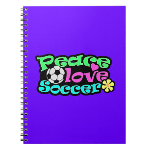 Frieden, Liebe, Fußball; Retro Notizblock