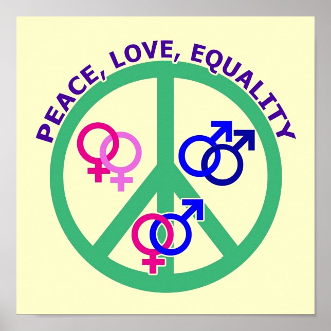 Frieden, Liebe, Gleichheit Poster (Vorne)