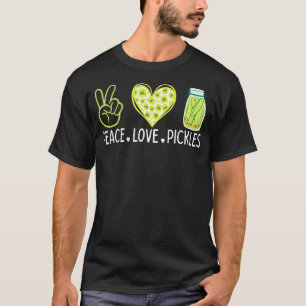 Frieden Liebe Gurken Lustige Gurkenliebhaber Retro T-Shirt