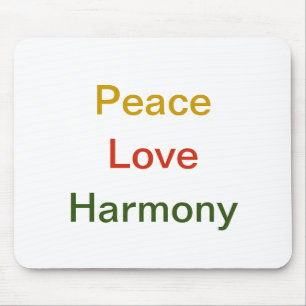 Frieden Liebe Harmonie goldgrün Mousepad