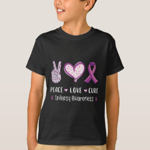 Frieden Liebe Heilung Epilepsie-Bewusstsein Männer T-Shirt