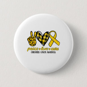 Frieden Liebe Heilung Kinderkrebsbewusstsein Leopa Button