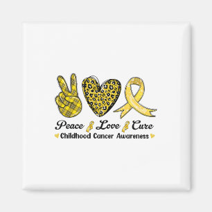 Frieden Liebe Heilung Kinderkrebsbewusstsein Leopa Magnet
